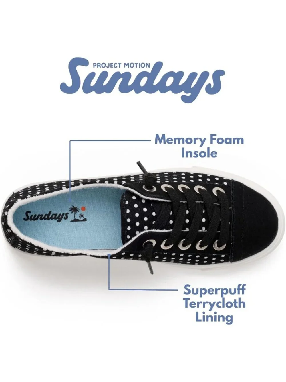 Women's Black Canvas Memory Foam Insole Non Slip and Lightweights Sneakers